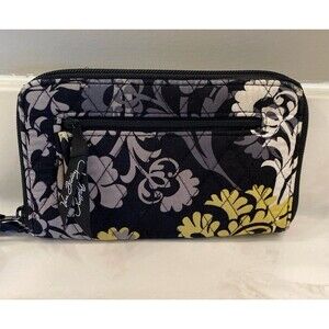 Vera Bradley Wristlet Wallet Rare Retired Baroque Pattern Clutch Bag